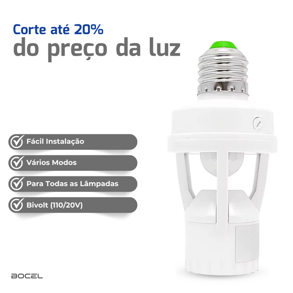 Bocal Soquete Com Sensor de Presença Bocel [ECONOMIZA SUA CONTA DE LUZ]