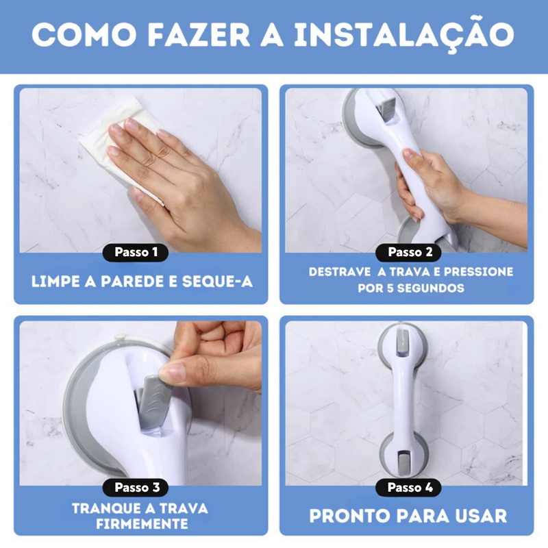 Suporte de Segurança Para Idosos Byldo (Fixação a Vácuo)
