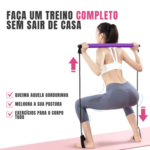 Barra Com Elástico Para Exercícios Flexbar