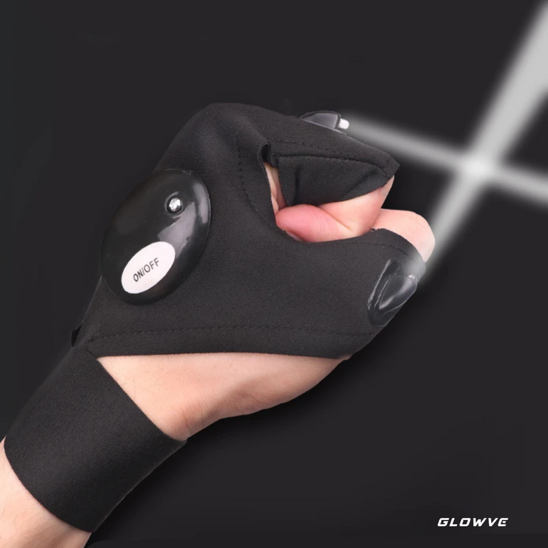 Luva Com Lanterna Acoplada Para Uso Geral Glowve [Mecânica, Pesca, Ciclismo]