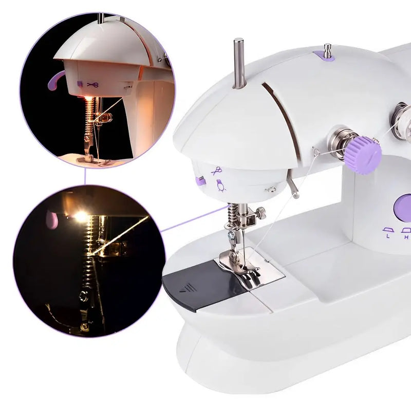 Mini Máquina de Costura Portátil Bivolt [COM MODO SEM FIO]