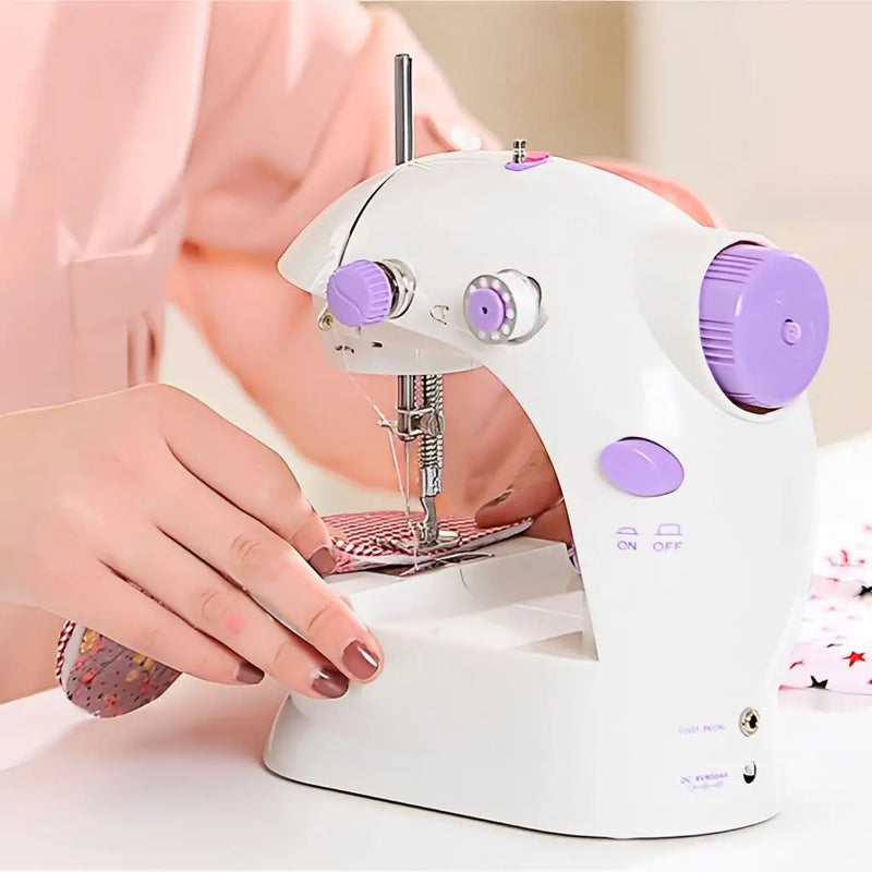 Mini Máquina de Costura Portátil Bivolt [COM MODO SEM FIO]