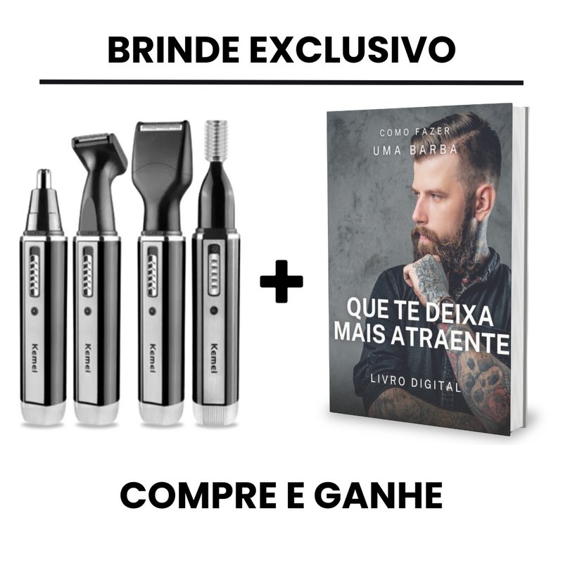 Kit Barbeador Kemei