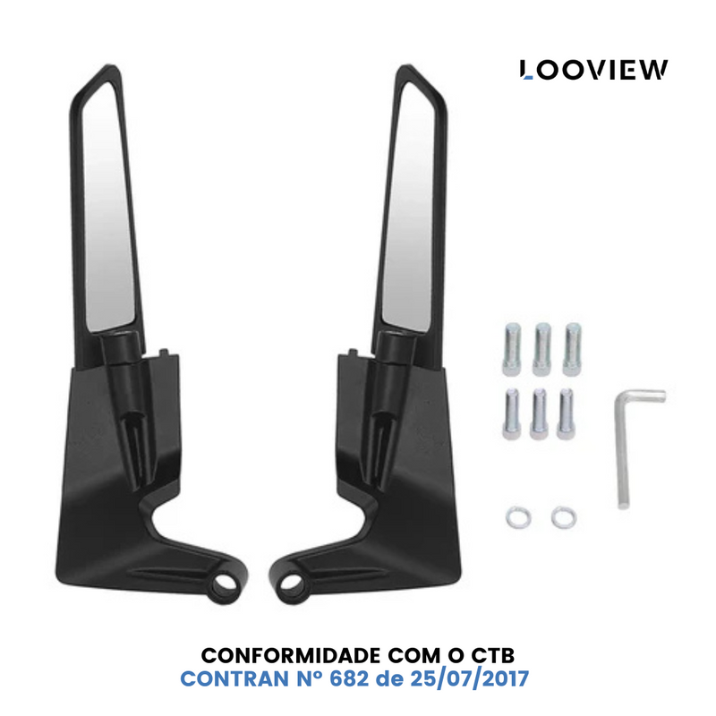 Retrovisor Esportivo Para Motos Looview