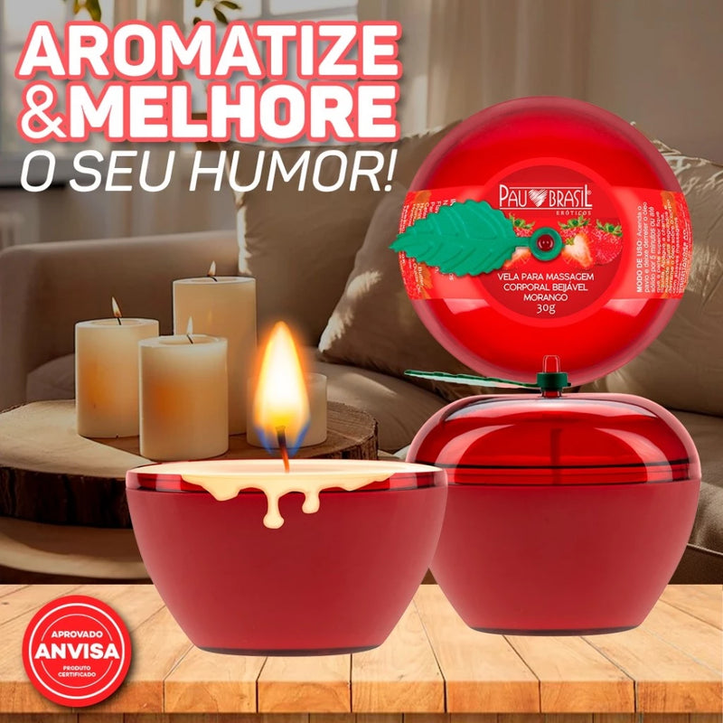Vela Aromática Beijável - EroGlow [2 UNIDADES]
