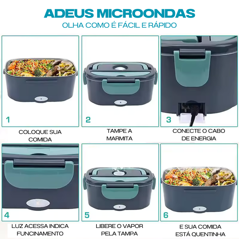 Marmita Elétrica Portátil Bivolt Cookit [AQUECE EM 3 MINUTOS]